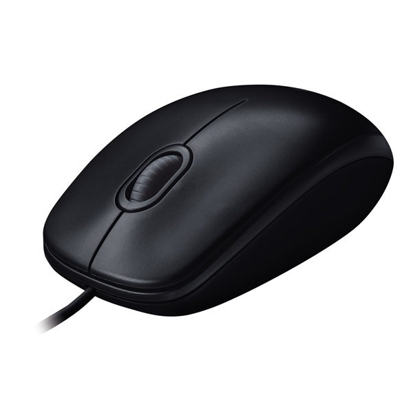 Logitech M100 optikai vezetékes egér PC fekete USB (910-005003)