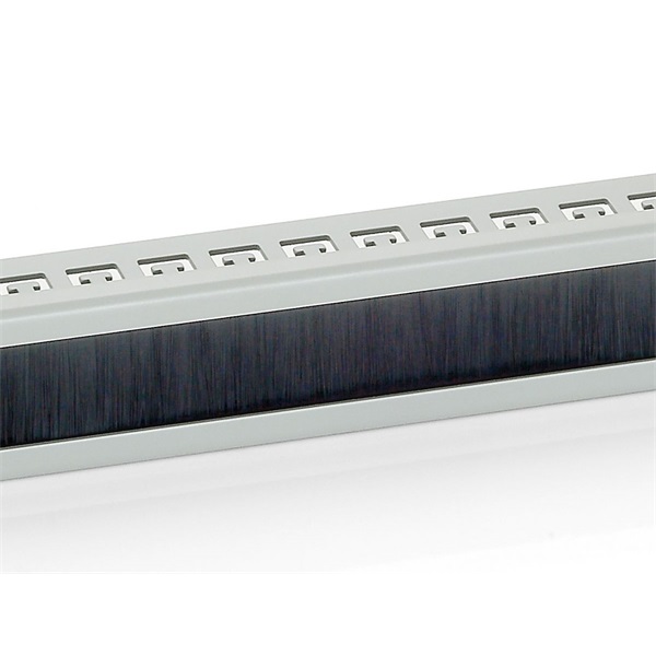 Equip Rack Kiegészítő - 327412 ("Brush Panel", Fésű Panel 1U, szürke)