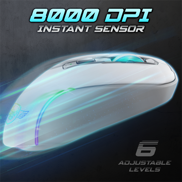Spirit of Gamer  ELITE-M50 White RGB  Vezeték nélküli Egér Fehér 