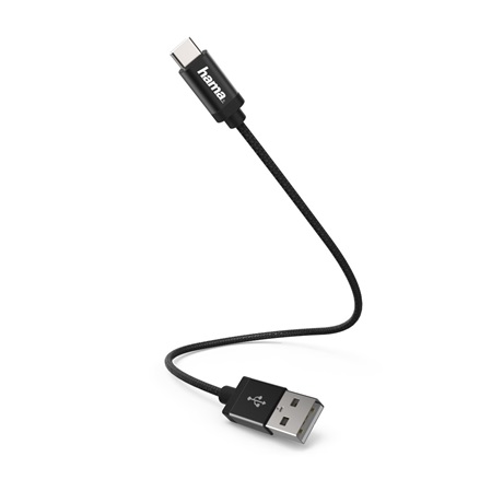 Hama 178281 ADATKÁBEL USB TYPE-C,  0,2M, FEKETE