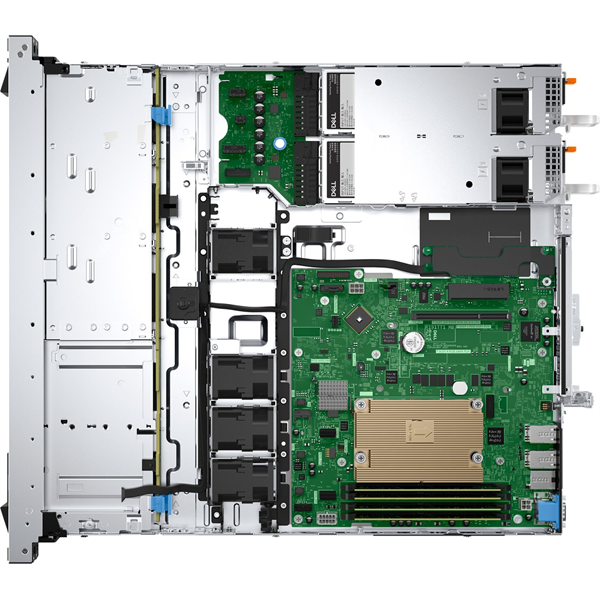 DELL ISG szerver PE R360 rack (4x3.5"), 4C E-2414 2.6GHz, 1x16GB, 1x480GB RI SSD; H355, iD9 Ba., 2x700W.