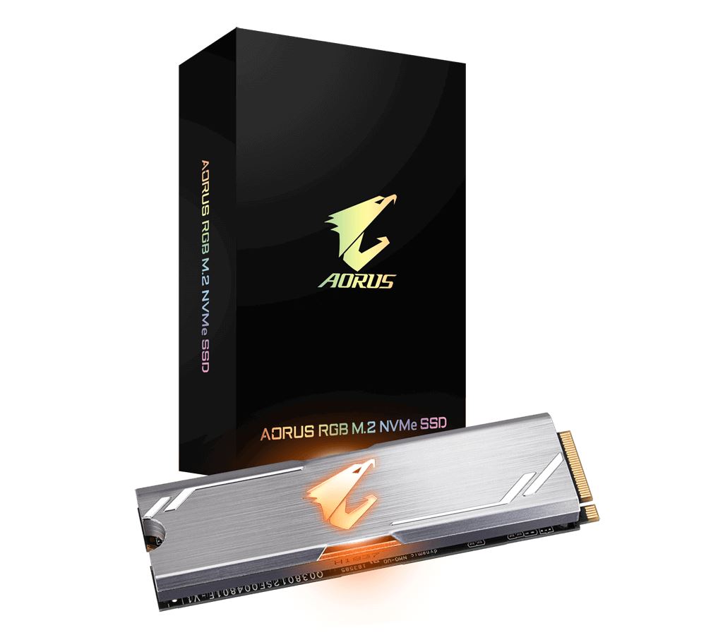 256GB Gigabyte AORUS RGB SSD M.2 meghajtó (GP-ASM2NE2256GTTDR)