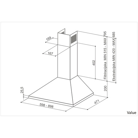 Faber VALUE SL X A90 PÁRAELSZÍVÓ