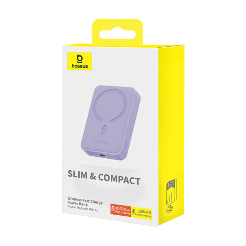 Magnetic Mini Air Powerbank Baseus 10000mAh 20W (purple)