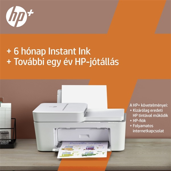 HP DeskJet Plus 4120E tintasugaras multifunkciós Instant Ink ready nyomtató (26Q90B)