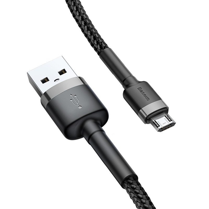 Baseus Cafule 2.4A USB-Micro USB kábel 1m (szürke-fekete) Baseus Cafule 2.4A USB-Micro USB kábel 1m (szürke-fekete)