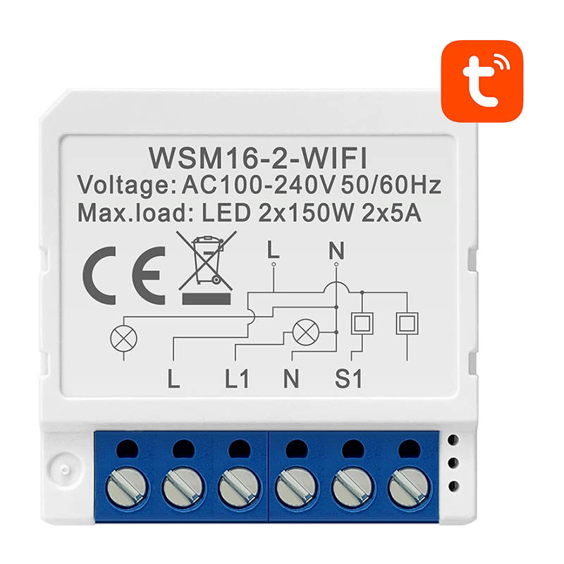 Smart Switch Module WiFi Avatto WSM16-W2 TUYA Smart Switch Module WiFi Avatto WSM16-W2 TUYA