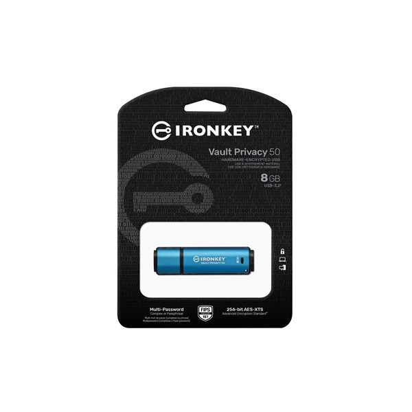 Kingston 8GB IronKey Vault Privacy 50 USB3.2 Kék