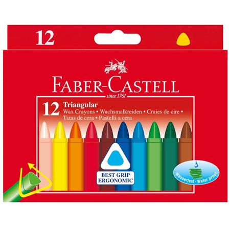Faber-Castell 12 db háromszögletű zsírkréta készlet