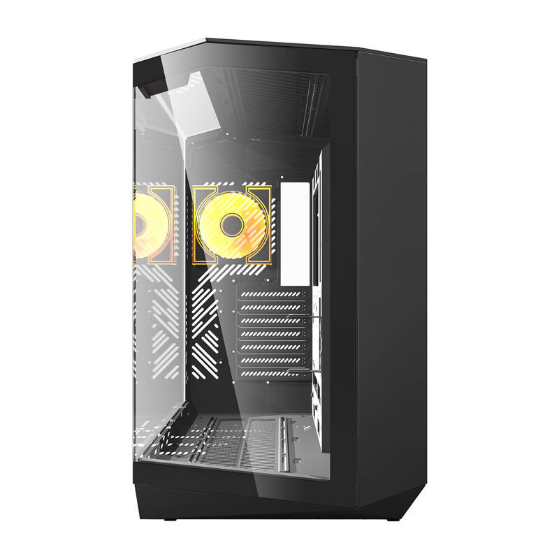 Darkflash DY470 számítógépház + 4 ventilátor Fekete 