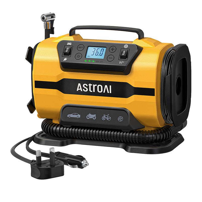 AstroAI ATJ-8366 150 PSI 12V DC/110V AC hordozható kerékkompresszor 150 PSI