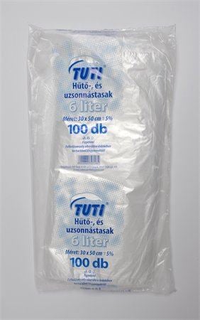 Hűtő és uzsonnástasak 6 l "Tuti" (100 db/csomag)
