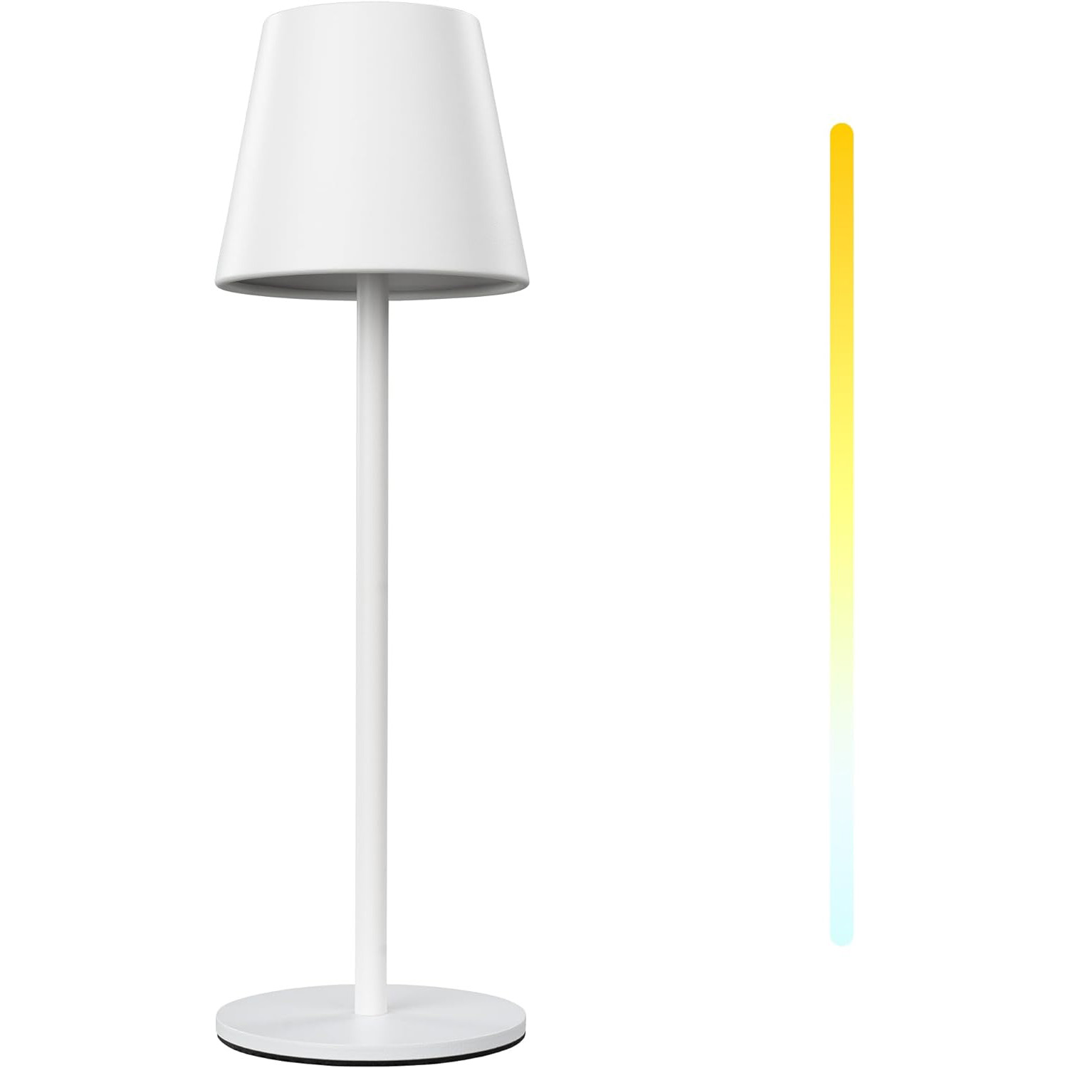 Dörr Manta akkumulátoros asztali LED lámpa, fényerő és színhőmérséklet szabályozás, 36cm, fehér