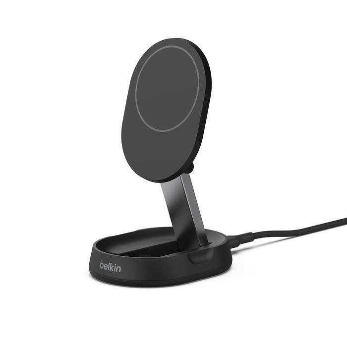 Belkin BoostCharge Pro összehajtható, mágneses vezeték nélküli töltőállvány (AC adapter nélkül) Qi2 15W fekete (WIA008btBK)