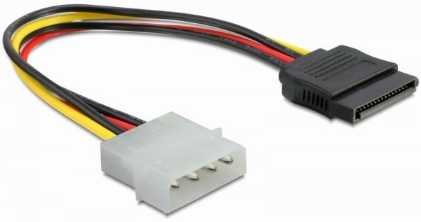 DeLock DL60100 Cable Power 4pin female - straight -> SATA HDD DeLock DL60100 Cable Power 4pin female - straight -> SATA HDD