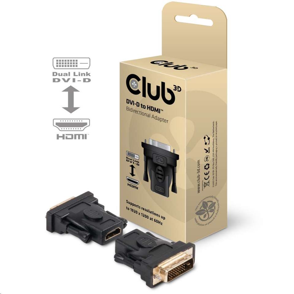 CLUB3D DVI-D - HDMI adapter (CAA-DMD>HFD3) CLUB3D DVI-D - HDMI adapter (CAA-DMD>HFD3)