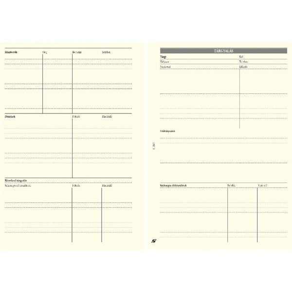 Kalendart Saturnus L367 tárgyalástervező gyűrűs naptár kiegészítő