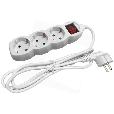 Entac ESE1.5G3-3-SW ELOSZTÓ 3 FOGLALAT KAPCSOLÓVAL 3M 3G1,5