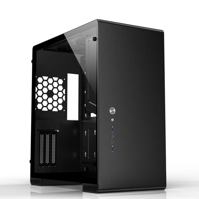 Jonsbo U5S Black táp nélküli ablakos ház fekete