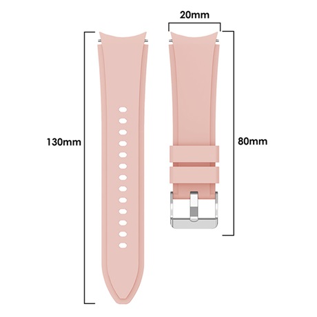 Mybandz 36711 SZILIKON ÓRASZÍJ GALAXY WATCH 4-5 /RÓZSASZÍN-RÉS NÉLKÜL/ 20MM