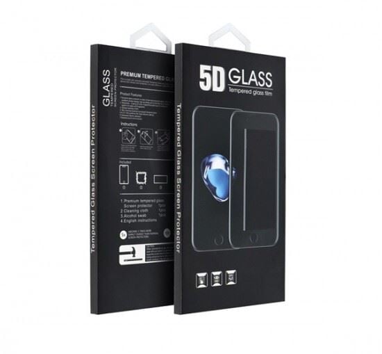 Utángyártott Apple iPhone 13 mini, 5D Full Glue hajlított tempered glass kijelzővédő üvegfólia fekete (59462)