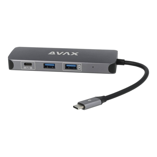 AVAX HB612 CONNECT+ 8in1 Multi 2xUSB 3.0, TypeC, HDMI(4K/60Hz), RJ45, TF/SD, PD 100W HUB AVAX HB612 CONNECT+ 8in1 Multi 2xUSB 3.0, TypeC, HDMI(4K/60Hz), RJ45, TF/SD, PD 100W HUB