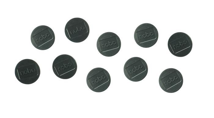 Mágneskorong, erős, 38 mm, 10 db, NOBO, fekete Mágneskorong, erős, 38 mm, 10 db, NOBO, fekete