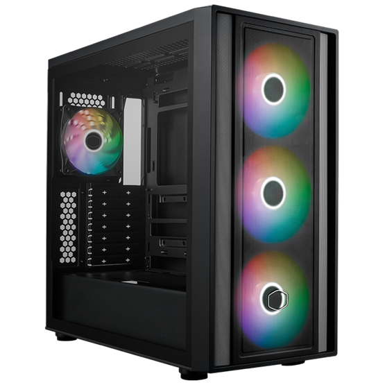 Cooler Master CD600-KHNN75-S00 Midi CD600 + ST4 fans + MWE Gold V2 750W Számítógépház Cooler Master CD600-KHNN75-S00 Midi CD600 + ST4 fans + MWE Gold V2 750W Számítógépház