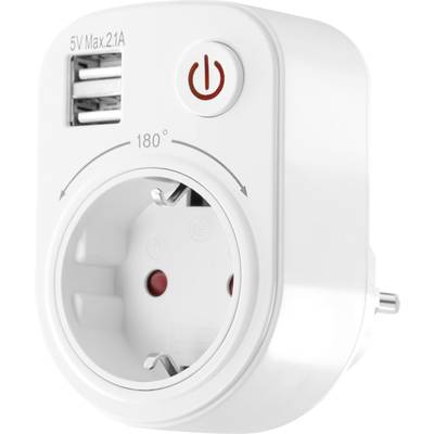 LEDmaxx 106649 Köztes dugalj USB-vel LEDmaxx 106649 Köztes dugalj USB-vel