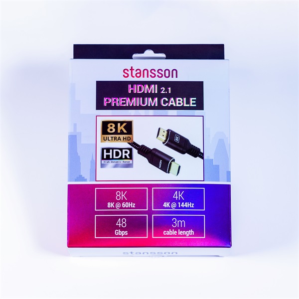 Stansson 3m HDMI 2.1 Kábel Stansson 3m HDMI 2.1 Kábel