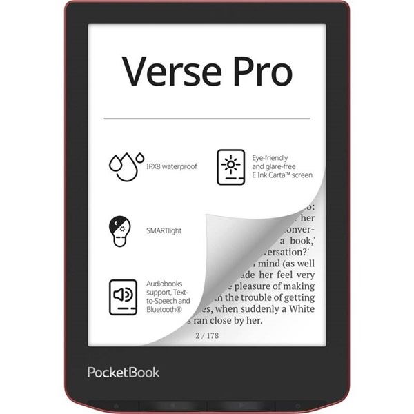 PocketBook PB634 Verse Pro e-Book olvasó piros (PB634-3-WW)