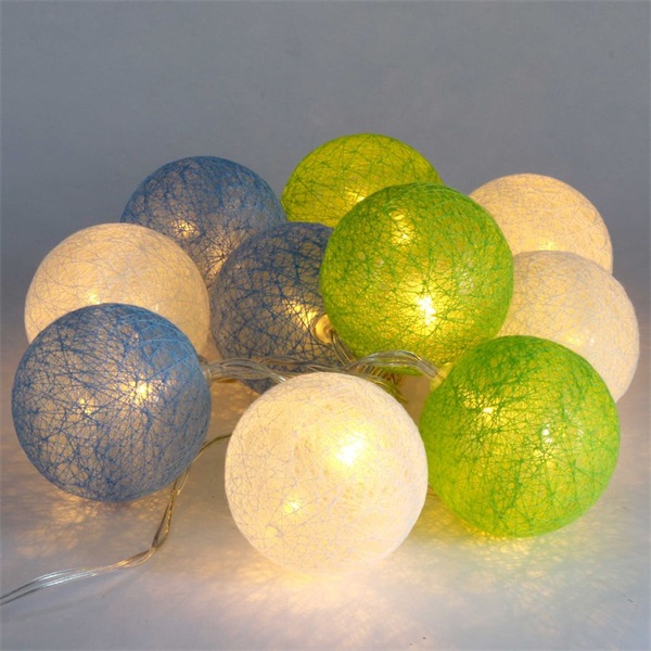 IRIS Gömb alakú 6cm/színes fonott/1,5m/zöld-kék-fehér/10db LED-es/USB-s fénydekoráció  (104-15) IRIS Gömb alakú 6cm/színes fonott/1,5m/zöld-kék-fehér/10db LED-es/USB-s fénydekoráció  (104-15)