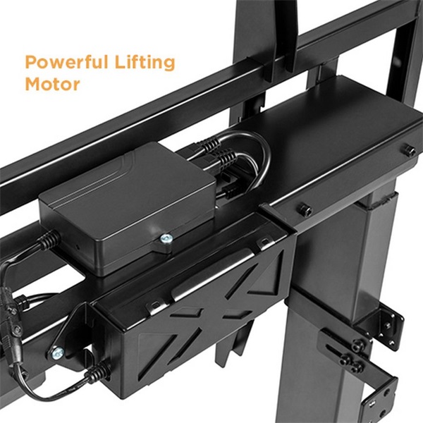 Equip 650633  55"-100" álló  dönthető  állítható magasság  gurulós  motoros Max.:120kg TV állvány   Fekete 