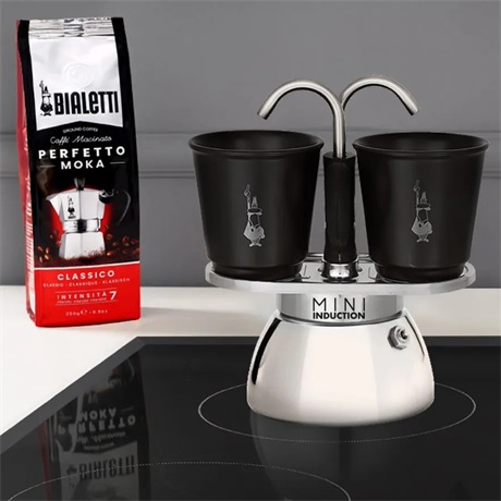 Bialetti 7310 MINI EXPRESS 2 személyes szett kotyogós kávéfőző Fekete-inox