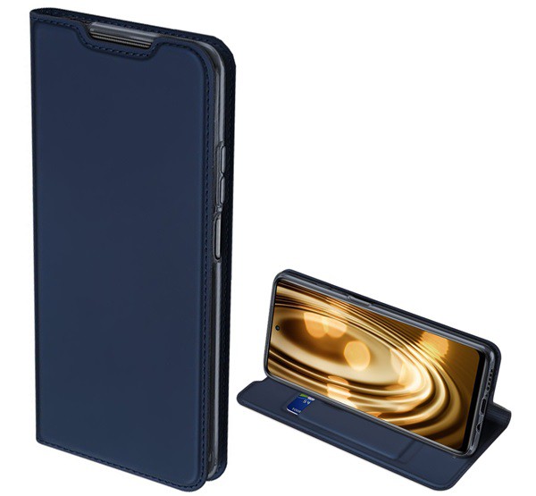 DUX DUCIS SKIN PRO tok álló, bőr hatású (FLIP, oldalra nyíló, bankkártya tartó, asztali tartó funkció) SÖTÉTKÉK [Xiaomi Mi 10T Lite 5G]