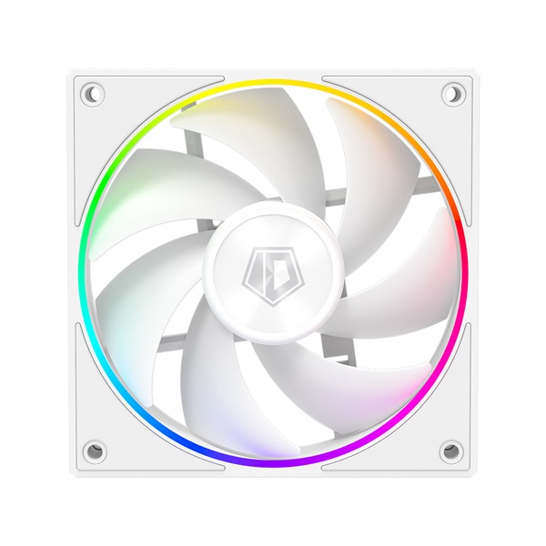 ID-Cooling Cooler 12cm - AF-127-ARGB-W (29,9dB, max. 132,52 m3/h, 4pin, PWM, 12cm, ARGB LED, fehér)