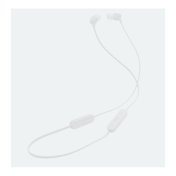 JBL T135BT WHT, vezeték nélküli fülhallgató, fehér, Bluetooth, 16 óra üzrmidő, JBL Pure Bass,