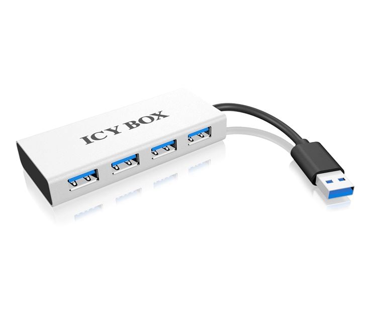 RaidSonic ICY BOX USB3.0 Hub 4 port ezüst (IB-AC6104)