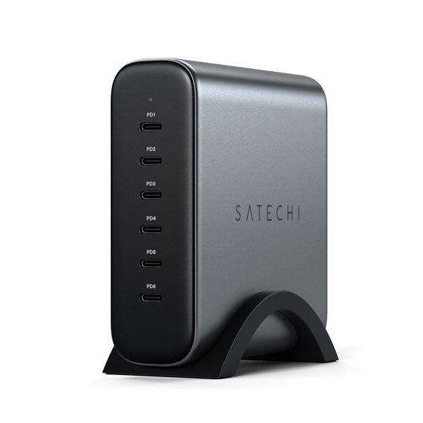 Satechi ST-C200GM-EU 200W 6xType-C GaN szürke hálózati töltő Satechi ST-C200GM-EU 200W 6xType-C GaN szürke hálózati töltő