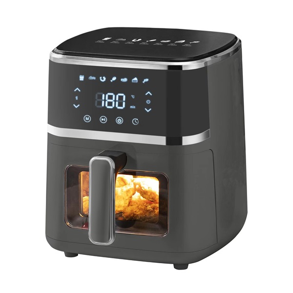 TOO AF-150B-1350 W fekete 5 L forrólevegős ablakos sütő digitális vezérléssel (air fryer) TOO AF-150B-1350 W fekete 5 L forrólevegős ablakos sütő digitális vezérléssel (air fryer)