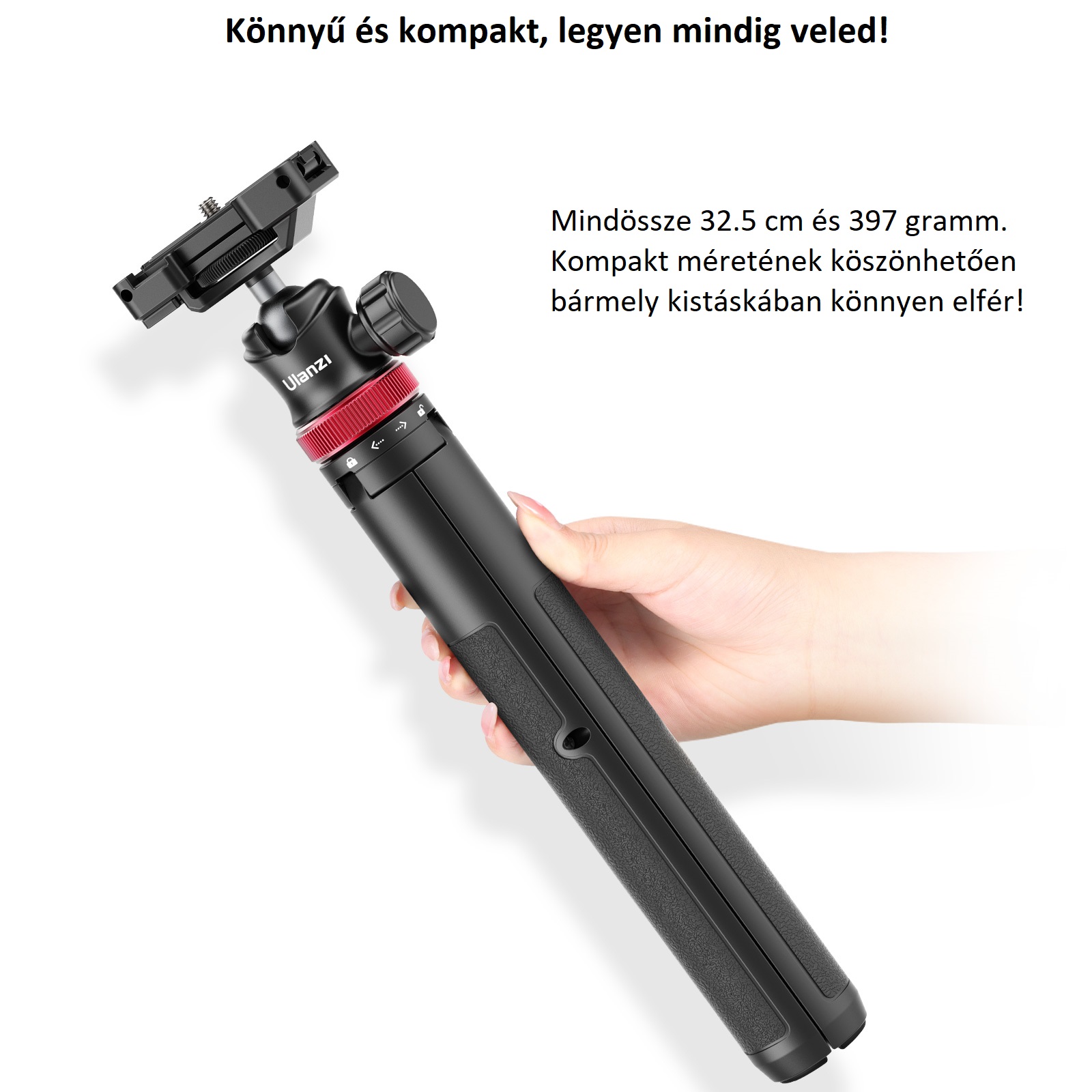 Ulanzi MT-44 Extendable Vlog Tripod mini állvány Ulanzi MT-44 Extendable Vlog Tripod mini állvány