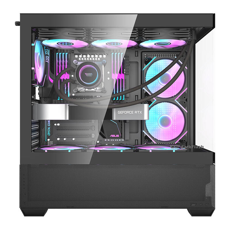 Darkflash DS900 AIR computer case (black) + 6 ARGB fans