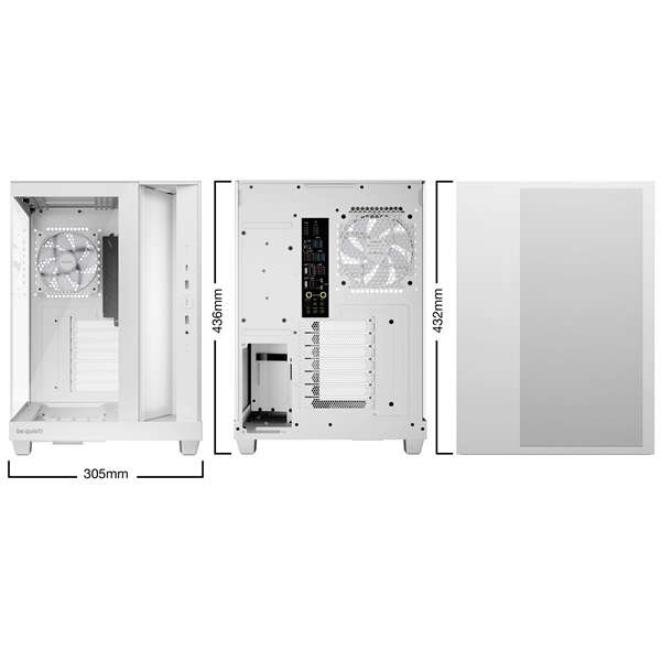 Be Quiet! Számítógépház - LIGHT BASE 500 LX White (ATX, edzett üveg oldallap, fehér)