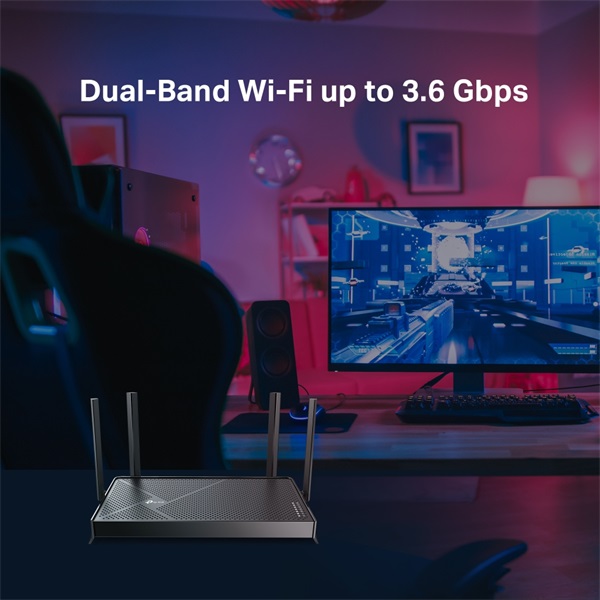 TP-Link Archer BE230 BE3600  kétsávos Wi-Fi 7 router Fekete