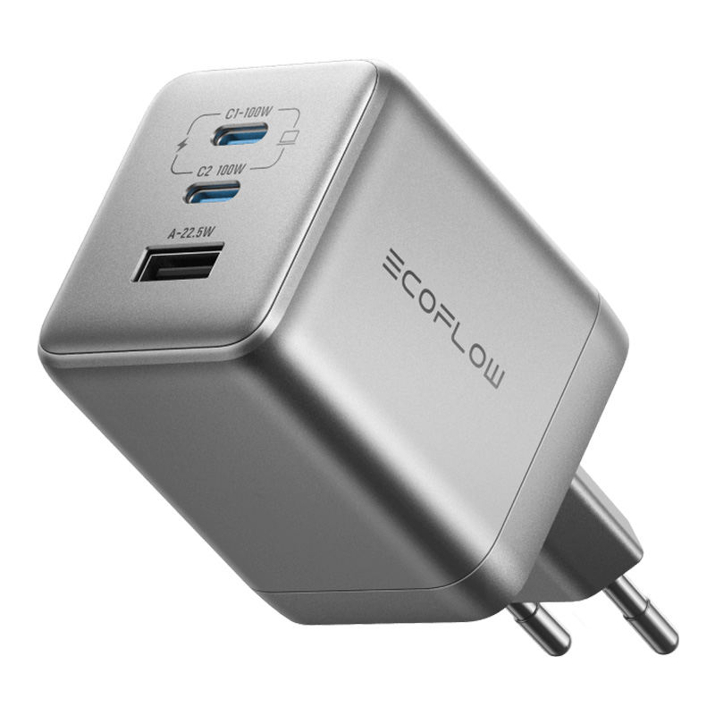 EcoFlow RAPID Pro 100W-os  2xUSB-C  1xUSB-A  GaN Hálózati töltő