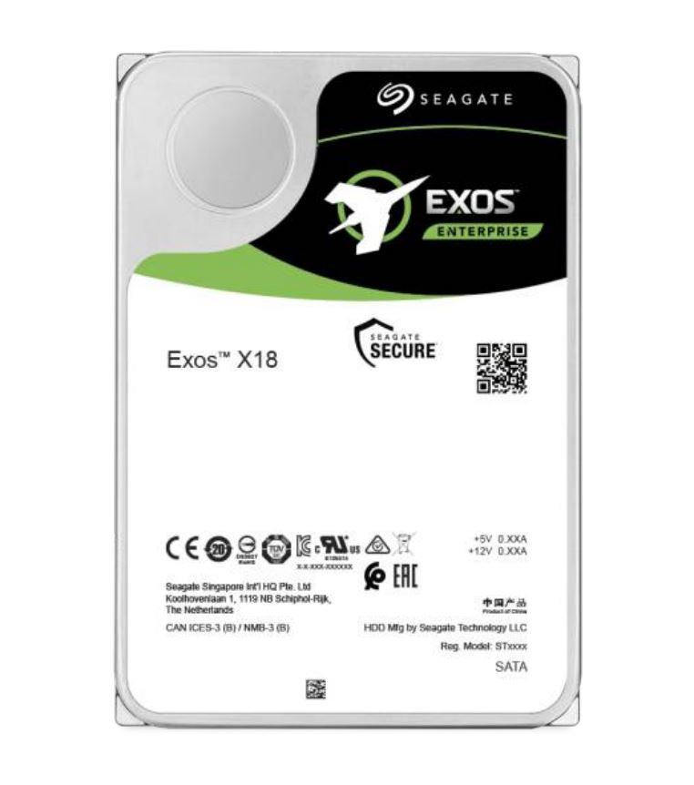 18TB Seagate 3.5" Exos X18 SAS merevlemez (ST18000NM004J)