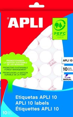 APLI 13 mm kör, kézzel írható etikett 770 darab (LCA1626) APLI 13 mm kör, kézzel írható etikett 770 darab (LCA1626)