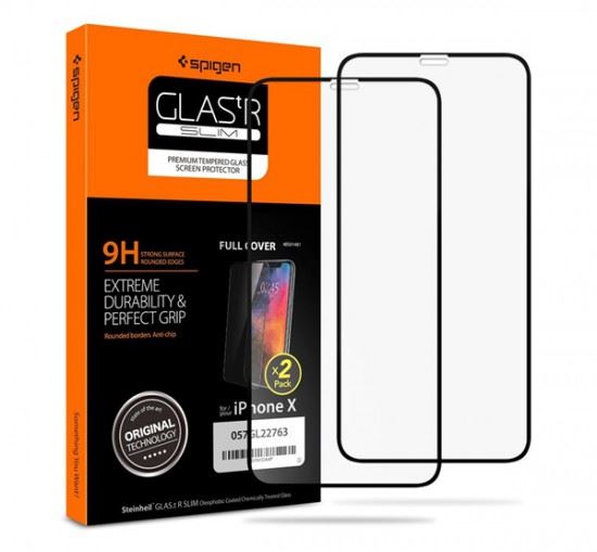 Spigen Full Coverage HD Tempered Glass iPhone 11 Pro/XS kijelzővédő fólia 2db (057GL23120) Spigen Full Coverage HD Tempered Glass iPhone 11 Pro/XS kijelzővédő fólia 2db (057GL23120)