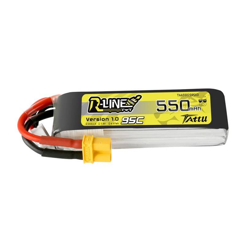 Tattu R-Line 550mAh 7,4V 95C 2S1P XT30 akkumulátor Tattu R-Line 550mAh 7,4V 95C 2S1P XT30 akkumulátor