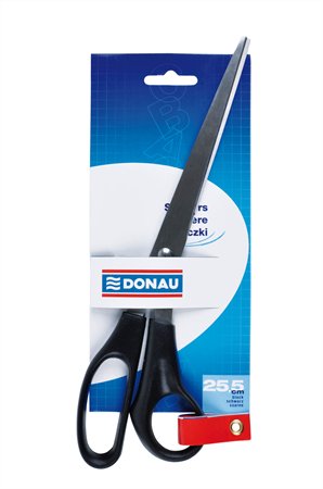 DONAU Olló, irodai, 25,5 cm, , fekete (D25)